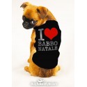 maglietta per cane I love Babbo Natale 
