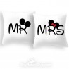 Pillow case "MR" and "MRS" for pillows 35x35 cm