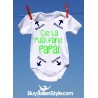abbigliamento neonato bis body con stampa ce la puoi fare papà frecce gambe e braccie
