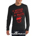 maglia uomo girocollo a manica lunga a tema natalizio