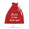 Red satin bag, customizable with dedication