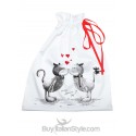sacco porta regali con gattini innamorati - cats in love
