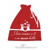 Shiny red satin bag "Being with you is a lot nice!"