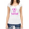 t-shirt a manica corta "giù le mani"