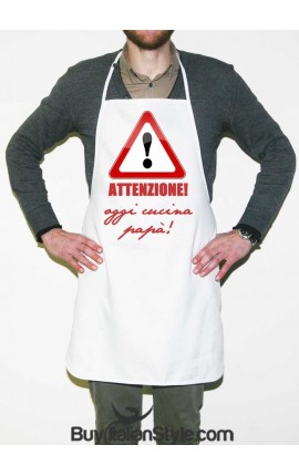 Kitchen Apron "Warning! Today Daddy's cooking"