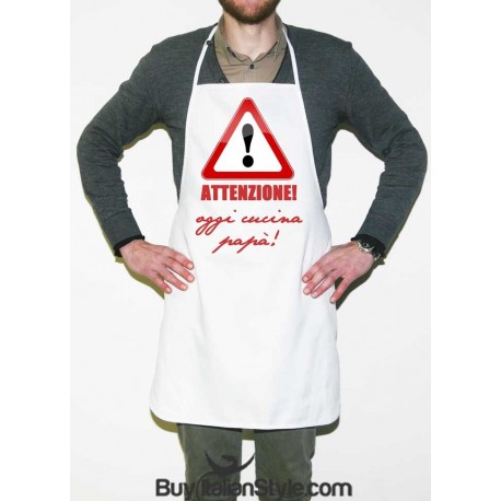 Kitchen Apron "Warning! Today Daddy's cooking"