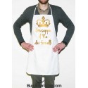 grembiule da cucina unisex personalizzabile con nome "il re dei fornelli"
