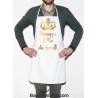 grembiule da cucina unisex personalizzabile con nome "il re dei fornel