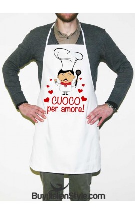 grembiule da cucina unisex cuoco per amore