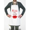 grembiule da cucina unisex "bacia il cuoco"