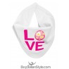 bavaglino bandana a tema pasqua con scritta  "love"