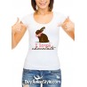 Women's Sleeveless T- Shirt "I love chocolate"
