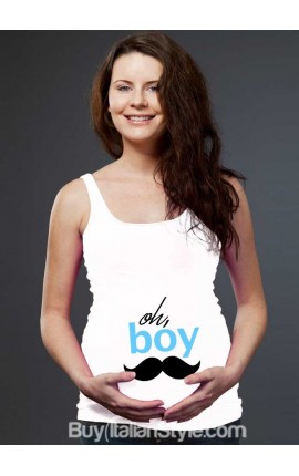 Maternity tank top "Oh, boy"