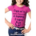 Baby T-shirt "Dad and I agree: Mom is the boss!"