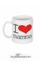 tazza con scritta "i love mamma"
