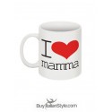 tazza con scritta "i love mamma"