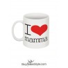 tazza con scritta "i love mamma"