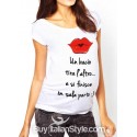 T-shirt premaman manica corta "E ti amerò come succede nelle favole per sempre"