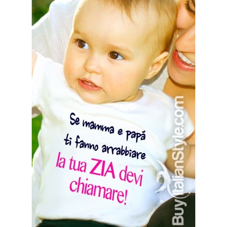 T-shirt bimbo manica corta "Se mamma e papà ti fanno arrabbiare...la t
