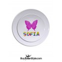 Piatto di plastica infrangibile personalizzabile con nome