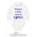 Body Lupetto con stampa "Nessuna è dolce come te, nonna"