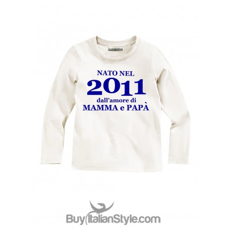 t- shirt nato dall'amore di mamma e papà