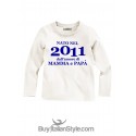t- shirt nato dall'amore di mamma e papà