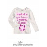 T-shirt bimboa con scritta "papà ed io siamo d'accordo è mamma il capo