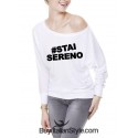 maglia a manica lunga spalla scoperta stai sereno