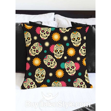 Federa Per Cuscino Decorativa Giftme Halloween, Motivo Zucca E Spezie, 45x45 Cm, Lino Con Cerniera