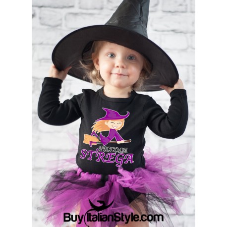 maglietta a tema halloween piccol astrega
