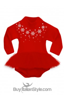 Bodysuit  with red tulle skirt