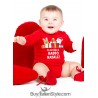 Body neonato lupetto con stampa "Io credo a Babbo Natale"