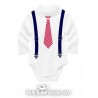 Knit turtleneck bodysuit "tie and braces"