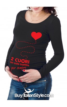 Maternity long sleeve printed t-shirt