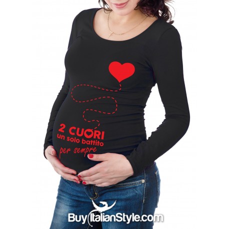 Maternity long sleeve printed t-shirt