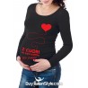 maglia maniche lunghe premaman con stampa