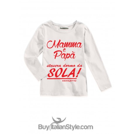 T-shirt bimba san valentino dormo nel lettino