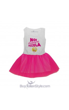 Abitino bimba con gonna in tulle "Non chiamarmi piccola"