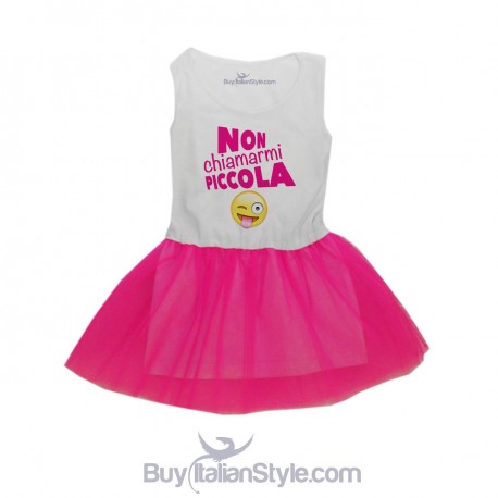 Abitino bimba con gonna in tulle "Non chiamarmi piccola"