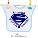 Bavaglino "Tanti auguri papà Io non so parlare, ma per fortuna tu sai leggere"