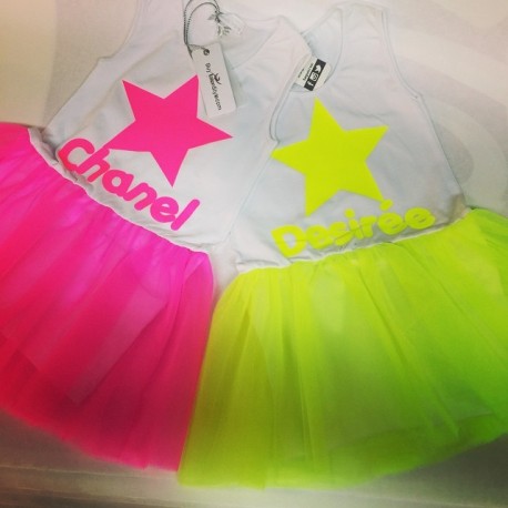 Abitino bimba con gonna in tulle Personalizzabile