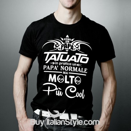 T-shirt uomo mezza manica "Papà tatuato"