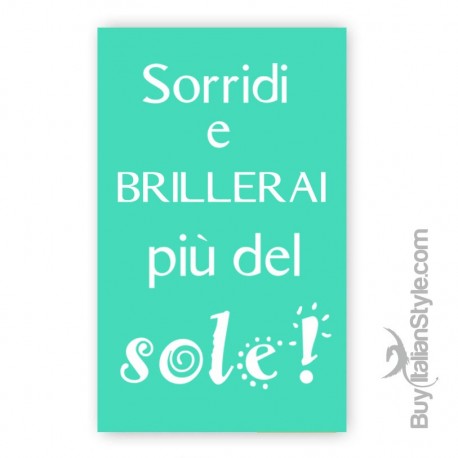 Telo mare "Sorridi e brillerai più del sole"