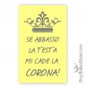 Telo mare "se abbasso la testa mi cade la corona"