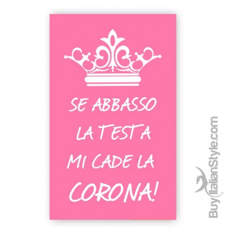 Telo mare "se abbasso la testa mi cade la corona"