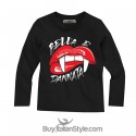 T-shirt bimbo manica lunga "Bella e dannata"