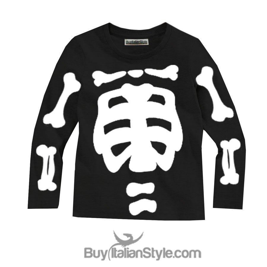 maglietta con scheletro