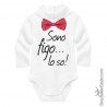 Bodino lupetto per maschietto Sono figo lo so