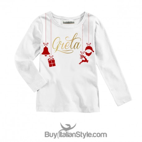 T-shirt bimba personalizzabile Natalizia